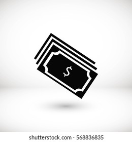 money icon vector, flat design best vector icon