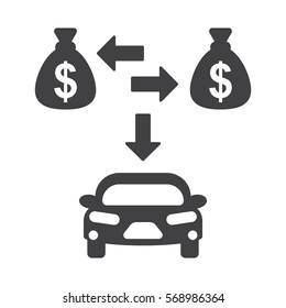 Money Icon Vector flat design style