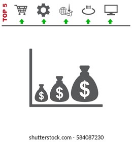 Money Icon Vector flat design style