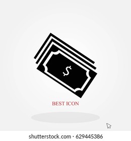 money icon vector, flat design best vector icon