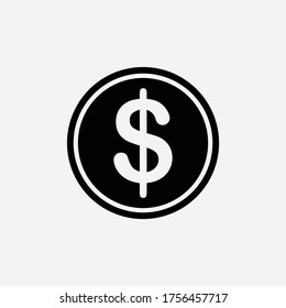 Ilustración de estilo plano vectorial del icono del dinero