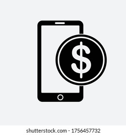 Money icon vector flat style illustration