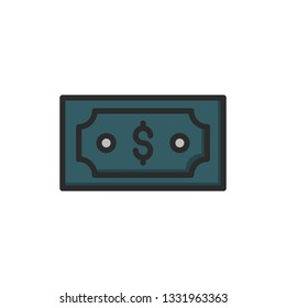 money icon vector full colour design