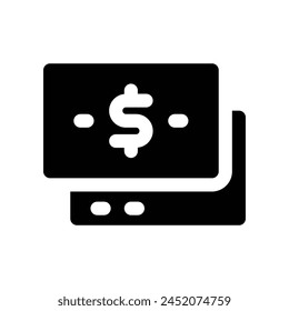 money icon. vector glyph icon for your website, mobile, presentation, and logo design.