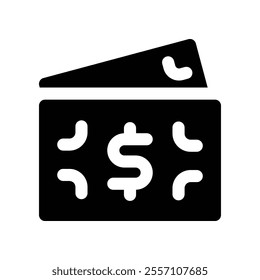 money icon. vector glyph icon for your website, mobile, presentation, and logo design.