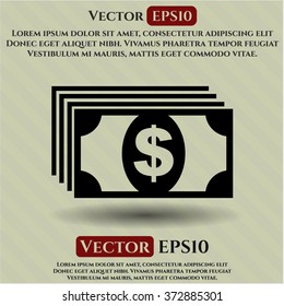 Ilustración del vector del icono de dinero