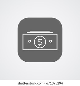 Money icon. Vector Illustration.