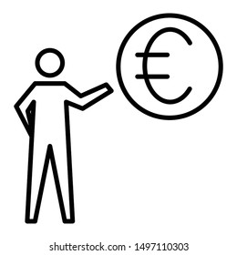 Money Icon, Vector Illustration, Business Outline