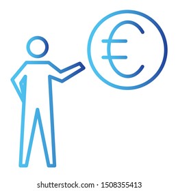 Money Icon, Vector Illustration, Business Outline