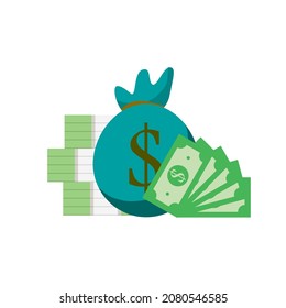 money icon vector illustration for check out icon