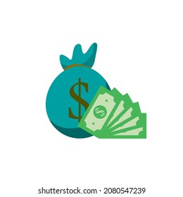 ilustración vectorial de icono de dinero para icono de desprotección