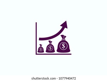 money  icon, vector illustration. Flat design style.