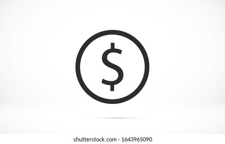 Money icon, vector illustration. Flat design style