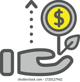 money icon vector illustration flat