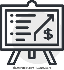 Icono de dinero Ilustración vectorial plana