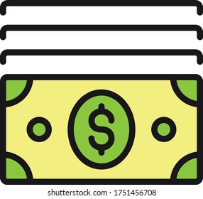 money icon vector illustration flat