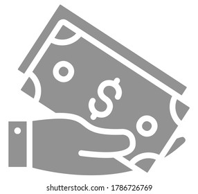 Geldsymbol, Vektorgrafik flach 
