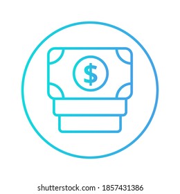 money icon vector illustration. money icon gradient design.