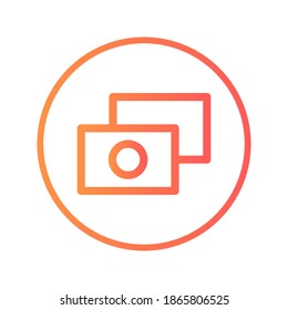 ilustración vectorial de icono de dinero. diseño de gradiente de icono de dinero.