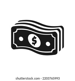 Money Icon Vector Illustration Logo Template in unique style. Suitable for many purpose, like web and mobile.