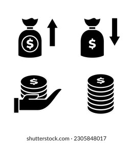 Money icon vector illustration logo template for many purpose. Isolated on white background.