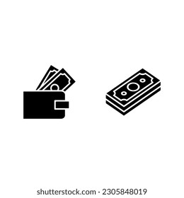 Money icon vector illustration logo template for many purpose. Isolated on white background.