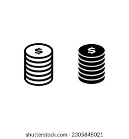 Money icon vector illustration logo template for many purpose. Isolated on white background.