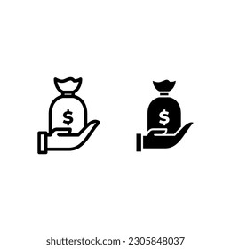 Money icon vector illustration logo template for many purpose. Isolated on white background.