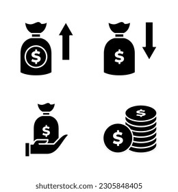 Money icon vector illustration logo template for many purpose. Isolated on white background.