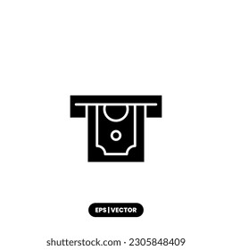 Money icon vector illustration logo template for many purpose. Isolated on white background.