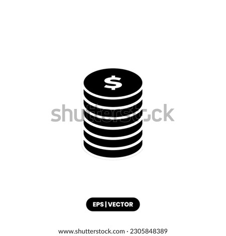 Money icon vector illustration logo template for many purpose. Isolated on white background.