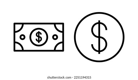 Money icon vector illustration. Money sign and symbol