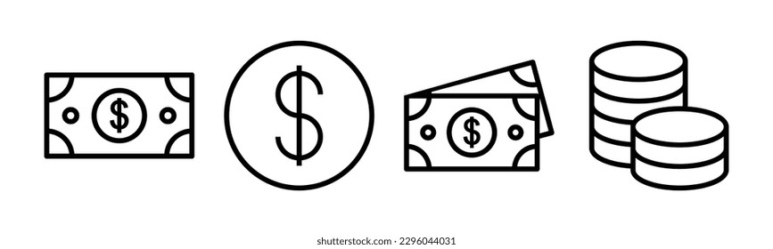 Money icon vector illustration. Money sign and symbol