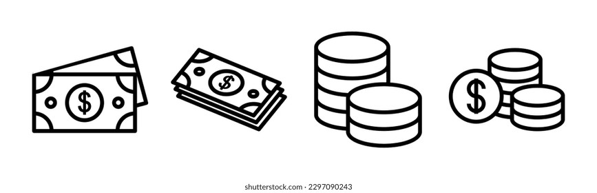 Money icon vector illustration. Money sign and symbol