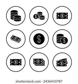 Money icon vector illustration. Money sign and symbol