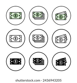 Money icon vector illustration. Money sign and symbol