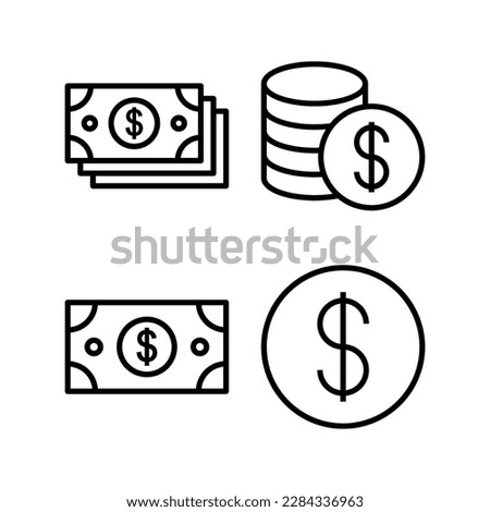 Money icon vector illustration. Money sign and symbol