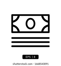 money icon vector illustration simple design