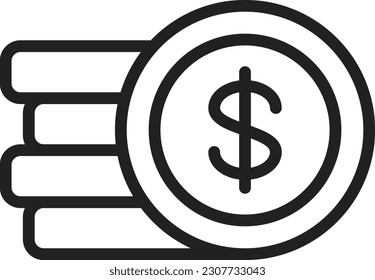Money icon vector image. Suitable for mobile application web application and print media.