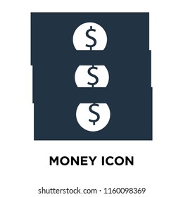 Money icon vector isolated on white background, Money transparent sign