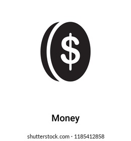 Money icon vector isolated on white background, logo concept of Money sign on transparent background, filled black symbol