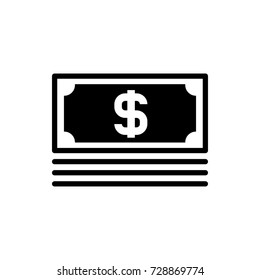 money icon vector isolated on white background