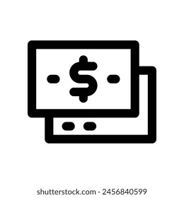 money icon. vector line icon for your website, mobile, presentation, and logo design.