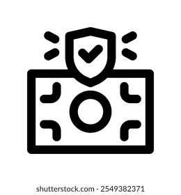money icon. vector line icon for your website, mobile, presentation, and logo design.