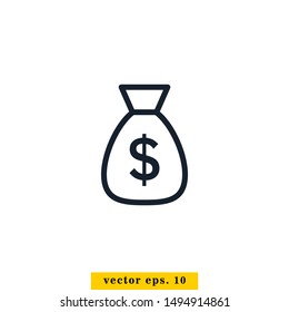 Money Icon Vector Logo Design Template