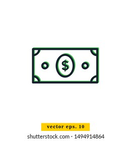 Money Icon Vector Logo Design Template