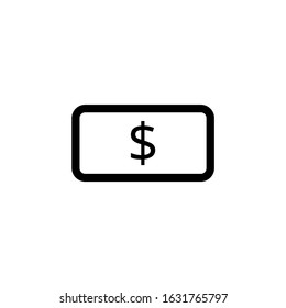 Money Icon. Vector Logo in Outline Style. Finance Icons.