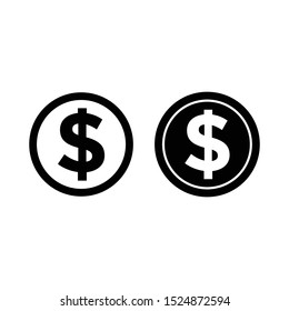 Money icon vector logo template illustration