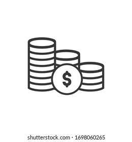 Money icon vector logo template
