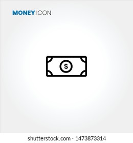 Money icon vector on white background